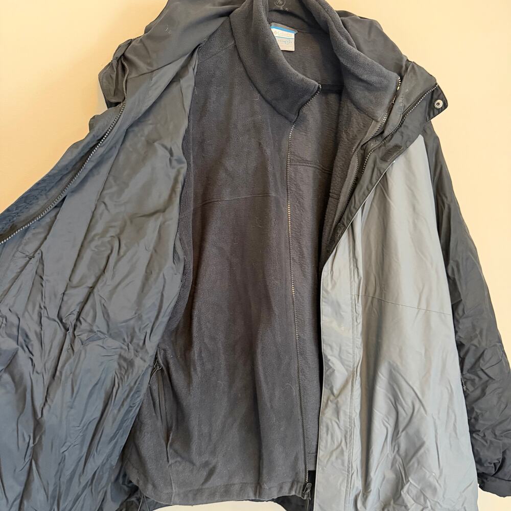 Columbia Interchange 3-in-1 Fleece Lined Jacket 3X Gray Gorpcore Hiking Outdoor - Picture 5 of 8
